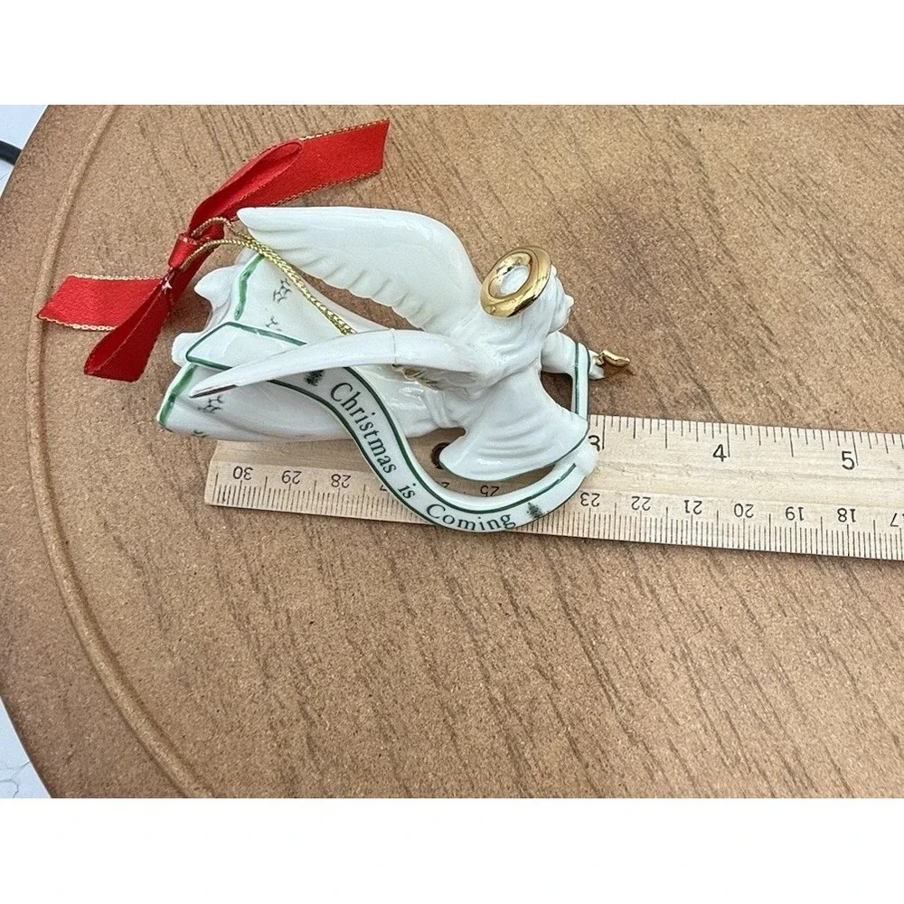 Spode Christmas Is Coming Angel Ornament Porcelain 3